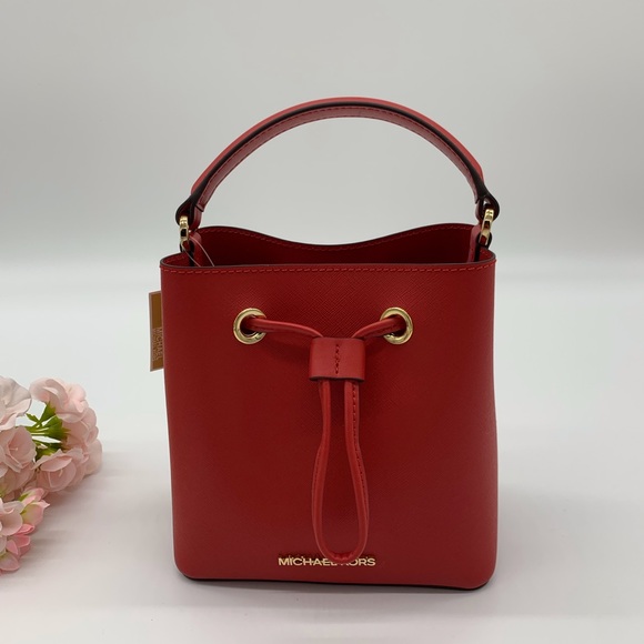 Michael Kors Suri Small Bucket Crossbody/ Flame - Picture 3 of 10